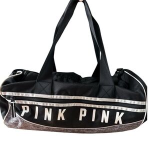 VS PINK duffle gym bag  black and white